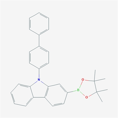 2-(4,4,5,5-Tetramethyl-1,3,2-dioxaborolan-2-yl)-9-([1,1'-biphenyl]-4-yl)carbazole
