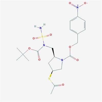 (2S,4S)-4-Nitrobenzyl 4-(acetylthio)-2-(((tert-butoxycarbonyl)(sulfamoyl)amino)methyl)pyrrolidine-1-carboxylate