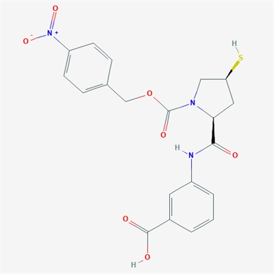 3-((2S,4S)-4-Mercapto-1-(((4-nitrobenzyl)oxy)carbonyl)pyrrolidine-2-carboxamido)benzoic acid