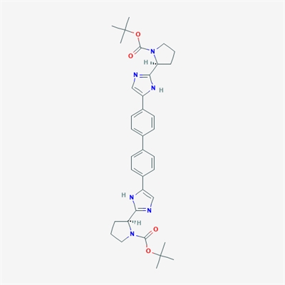 BIs(2-methyl-2-propanyl) (2S,2'S)-2,2'-[4,4'-biphenyldiylbis(1H-imidazole-4,2-diyl)]di(1-pyrrolidinecarboxylate)