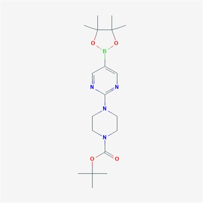 tert-Butyl 4-(5-(4,4,5,5-tetramethyl-1,3,2-dioxaborolan-2-yl)pyrimidin-2-yl)piperazine-1-carboxylate
