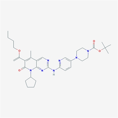 tert-Butyl 4-(6-((6-(1-butoxyvinyl)-8-cyclopentyl-5-methyl-7-oxo-7,8-dihydropyrido[2,3-d]pyrimidin-2-yl)amino)pyridin-3-yl)piperazine-1-carboxylate