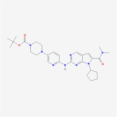 tert-Butyl 4-(6-((7-cyclopentyl-6-(dimethylcarbamoyl)-7H-pyrrolo[2,3-d]pyrimidin-2-yl)amino)pyridin-3-yl)piperazine-1-carboxylate