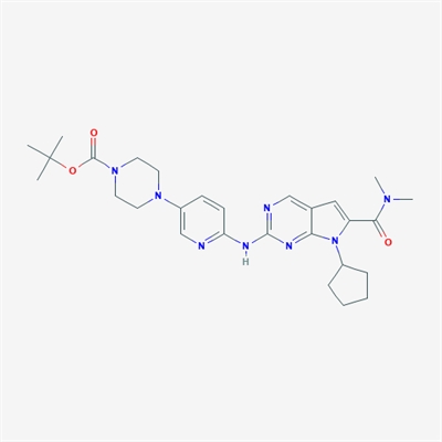 tert-Butyl 4-(6-((7-cyclopentyl-6-(dimethylcarbamoyl)-7H-pyrrolo[2,3-d]pyrimidin-2-yl)amino)pyridin-3-yl)piperazine-1-carboxylate
