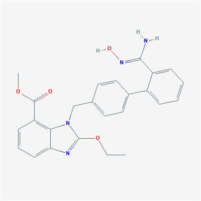 Methyl 2-ethoxy-1-((2'-(N-hydroxycarbamimidoyl)-[1,1'-biphenyl]-4-yl)methyl)-1H-benzo[d]imidazole-7-carboxylate