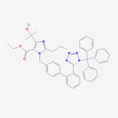 Ethyl 4-(2-hydroxypropan-2-yl)-2-propyl-1-((2'-(1-trityl-1H-tetrazol-5-yl)-[1,1'-biphenyl]-4-yl)methyl)-1H-imidazole-5-carboxylate compound with ethyl 4-(2-hydroxypropan-2-yl)-2-propyl-1-((2'-(2-trityl-2H-tetrazol-5-yl)-[1,1'-biphenyl]-4-yl)methyl)-1H-imi