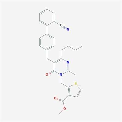 Methyl 2-((4-butyl-5-((2'-cyano-[1,1'-biphenyl]-4-yl)methyl)-2-methyl-6-oxopyrimidin-1(6H)-yl)methyl)thiophene-3-carboxylate