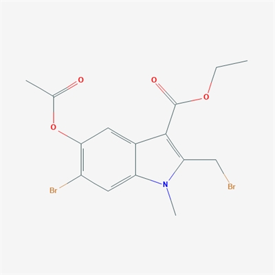 Ethyl 5-acetoxy-6-bromo-2-(bromomethyl)-1-methyl-1H-indole-3-carboxylate