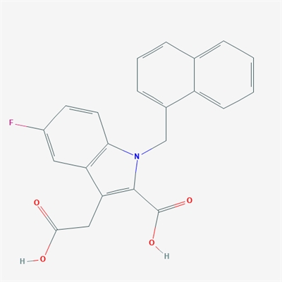 3-(Carboxymethyl)-5-fluoro-1-(naphthalen-1-ylmethyl)-1H-indole-2-carboxylic acid