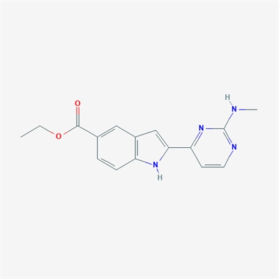 Ethyl 2-(2-(methylamino)pyrimidin-4-yl)-1H-indole-5-carboxylate