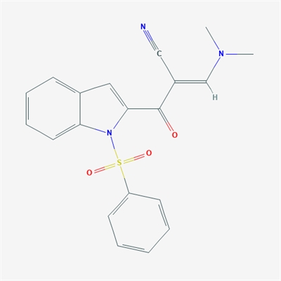 3-(Dimethylamino)-2-(1-(phenylsulfonyl)-1H-indole-2-carbonyl)acrylonitrile