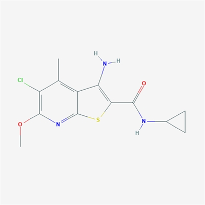 3-Amino-5-chloro-N-cyclopropyl-6-methoxy-4-methylthieno[2,3-b]pyridine-2-carboxamide