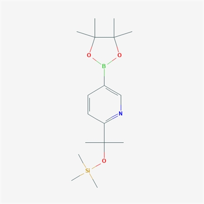 5-(4,4,5,5-Tetramethyl-1,3,2-dioxaborolan-2-yl)-2-(2-((trimethylsilyl)oxy)propan-2-yl)pyridine