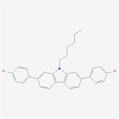 2,7-Bis(4-bromophenyl)-9-hexyl-9H-carbazole