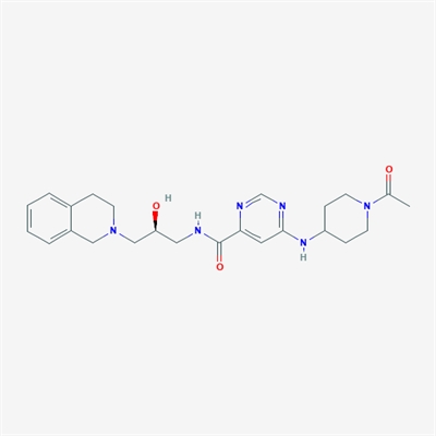 4-Pyrimidinecarboxamide, 6-[(1-acetyl-4-piperidinyl)amino]-N-[(2S)-3-(3,4-dihydro-2(1H)-isoquinolinyl)-2-hydroxypropyl]- 