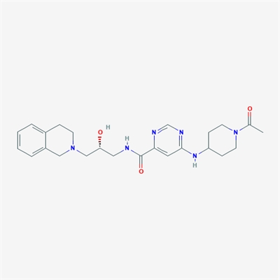 4-Pyrimidinecarboxamide, 6-[(1-acetyl-4-piperidinyl)amino]-N-[(2R)-3-(3,4-dihydro-2(1H)-isoquinolinyl)-2-hydroxypropyl]- 