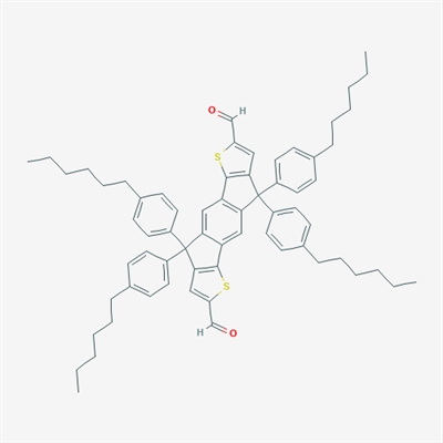 2,7-dicarbaldehyde-4,4,9,9-tetrakis(4-hexylphenyl)-4,9-dihydro-s-indaceno[1,2-b:5,6-b']dithiophene