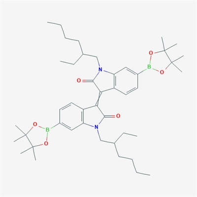 1,1'-Bis-(2-ethyl-hexyl)-6,6'-bis-(4,4,5,5-tetramethyl-[1,3,2]dioxaborolan-2-yl)-1H,1'H-[3,3']biindolylidene-2,2'-dione