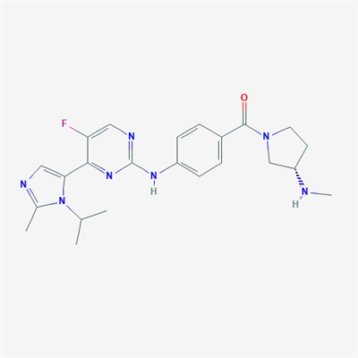 (S)-(4-((5-Fluoro-4-(1-isopropyl-2-methyl-1H-imidazol-5-yl)pyrimidin-2-yl)amino)phenyl)(3-(methylamino)pyrrolidin-1-yl)methanone