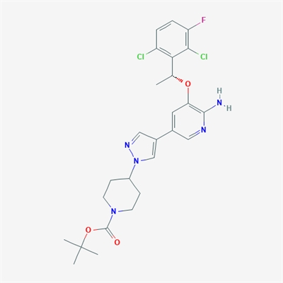 (R)-tert-Butyl 4-(4-(6-amino-5-(1-(2,6-dichloro-3-fluorophenyl)ethoxy)pyridin-3-yl)-1H-pyrazol-1-yl)piperidine-1-carboxylate