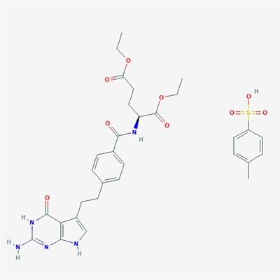(S)-Diethyl 2-(4-(2-(2-amino-4-oxo-4,7-dihydro-3H-pyrrolo[2,3-d]pyrimidin-5-yl)ethyl)benzamido)pentanedioate 4-methylbenzenesulfonate