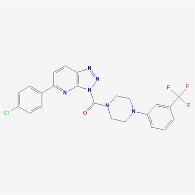 (5-(4-Chlorophenyl)-3H-[1,2,3]triazolo[4,5-b]pyridin-3-yl)(4-(3-(trifluoromethyl)phenyl)piperazin-1-yl)methanone