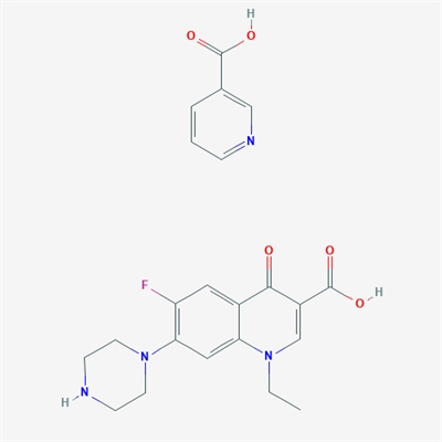 1-Ethyl-6-fluoro-4-oxo-7-(piperazin-1-yl)-1,4-dihydroquinoline-3-carboxylic acid compound with nicotinic acid (1:1)