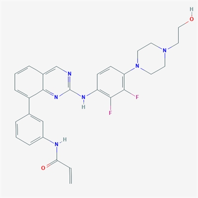 N-(3-(2-((2,3-Difluoro-4-(4-(2-hydroxyethyl)piperazin-1-yl)phenyl)amino)quinazolin-8-yl)phenyl)acrylamide