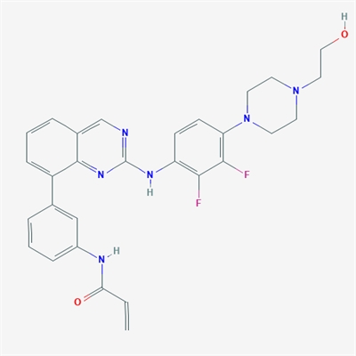 N-(3-(2-((2,3-Difluoro-4-(4-(2-hydroxyethyl)piperazin-1-yl)phenyl)amino)quinazolin-8-yl)phenyl)acrylamide