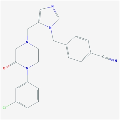 4-((5-((4-(3-Chlorophenyl)-3-oxopiperazin-1-yl)methyl)-1H-imidazol-1-yl)methyl)benzonitrile