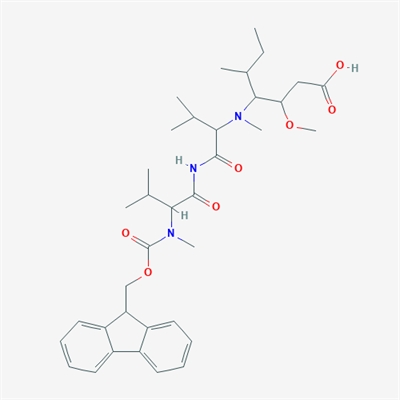 (5S,9S,11S,12R)-11-((S)-sec-butyl)-1-(9H-fluoren-9-yl)-5,9-diisopropyl-12-Methoxy-4,10-diMethyl-3,6,8-trioxo-2-oxa-4,7,10-triazatetradecan-14-oic acid