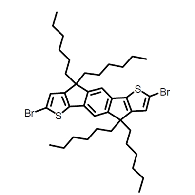 4,9-dihydro-4,4,9,9-tetrahexyl-s-indaceno[1,2-b:5,6-b']dithiophene-2,7-dibromo