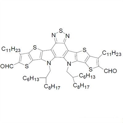 12,13-bis(2-hexyldecyl)-3,9-diundecyl-12,13-dihydro-[1,2,5]thiadiazolo[3,4-e]thieno[2'',3'':4',5']thieno[2',3':4,5]pyrrolo[3,2-g]thieno[2',3':4,5]thieno[3,2-b]indole-2,10-dicarbaldehyde