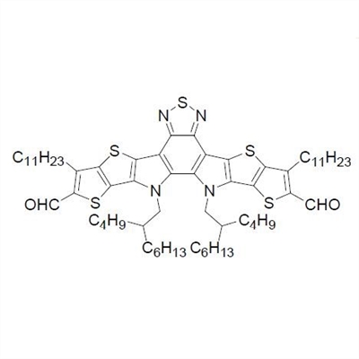 12,13-bis(2-butyloctyl)-3,9-diundecyl-12,13-dihydro-[1,2,5]thiadiazolo[3,4-e]thieno[2'',3'':4',5']thieno[2',3':4,5]pyrrolo[3,2-g]thieno[2',3':4,5]thieno[3,2-b]indole-2,10- dicarbaldehyde