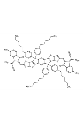 IT-M;2,2'-[[6,6,12,12-Tetrakis(4-hexylphenyl)-6,12-dihydrodithieno[2,3-d:2',3'-d']-s-indaceno[1,2-b:5,6-b']dithiophene-2,8-diyl]bis[methylidyne[5(or 6)-methyl-3-oxo-1H-indene-2,1(3H)-diylidene]]]bis[propanedinitrile]