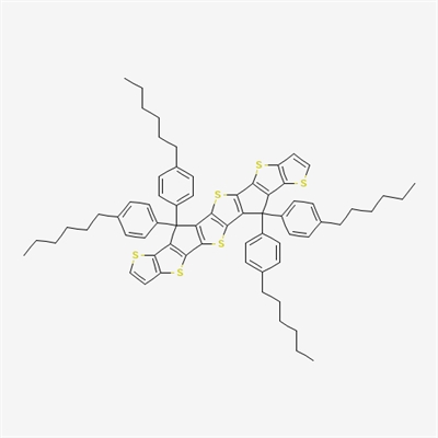 3,3,16,16-Tetrakis(4-hexylphenyl)-6,10,13,19,23,26-hexathiaoctacyclo[12.12.0.02,12.04,11.05,9.015,25.017,24.018,22]hexacosa-1(14),2(12),4(11),5(9),7,15(25),17(24),18(22),20-nonaene