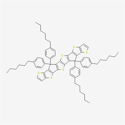 3,3,16,16-Tetrakis(4-hexylphenyl)-6,10,13,19,23,26-hexathiaoctacyclo[12.12.0.02,12.04,11.05,9.015,25.017,24.018,22]hexacosa-1(14),2(12),4(11),5(9),7,15(25),17(24),18(22),20-nonaene