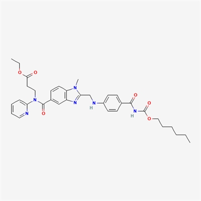 β-Alanine, N-[[2-[[[4-[[[(hexyloxy)carbonyl]amino]carbonyl]phenyl]amino]methyl]-1-methyl-1H-benzimidazol-5-yl]carbonyl]-N-2-pyridinyl-, ethyl ester