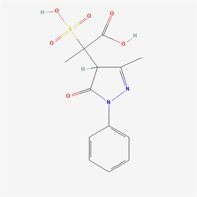 2-(3-Methyl-5-oxo-1-phenyl-4,5-dihydro-1H-pyrazol-4-yl)-2-sulfopropanoic acid