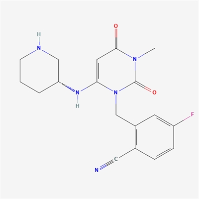 (R)-4-fluoro-2-((3-methyl-2,4-dioxo-6-(piperidin-3-ylamino)-3,4-dihydropyrimidin-1(2H)-yl)methyl)benzonitrile(Trelagliptin Impurity)