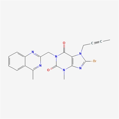 8-Bromo-7-(but-2-yn-1-yl)-3-methyl-1-((4-methylquinazolin-2-yl)methyl)-1H-purine-2,6(3H,7H)-dione(Linagliptin Impurity)