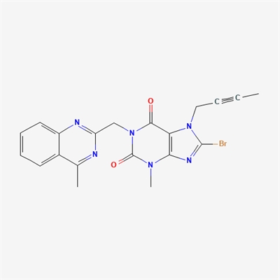 8-Bromo-7-(but-2-yn-1-yl)-3-methyl-1-((4-methylquinazolin-2-yl)methyl)-1H-purine-2,6(3H,7H)-dione(Linagliptin Impurity)