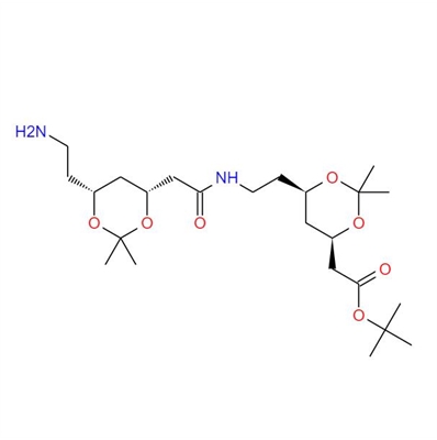 tert-butyl 2-((4R,6R)-6-(2-(2-((4R,6R)-6-(2-aminoethyl)-2,2-dimethyl-1,3-dioxan-4-yl)acetamido)ethyl)-2,2-dimethyl-1,3-dioxan-4-yl)acet(Atorvastatin impurity)