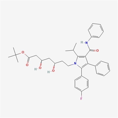 (3S,5S)-tert-butyl 7-(2-(4-fluorophenyl)-5-isopropyl-3-phenyl -4-(phenylcarbamoyl)-1H-pyrrol-1-yl)-3,5-dihydroxyheptanoate(Atorvastatin impurity)