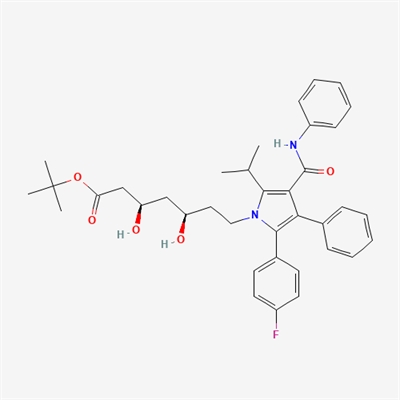 tert-butyl(3R,5R)-7-(2-(4-fluorophenyl)-5-isopropyl-3-phenyl-4- (phenylcarbamoyl)-1H-pyrrol-1-yl)-3,5-dihydroxyheptanoate(Atorvastatin impurity)