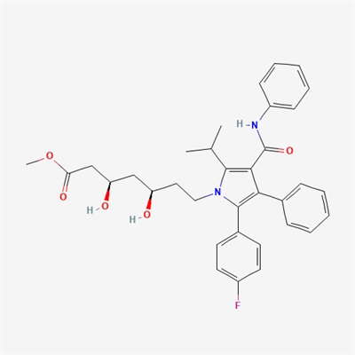 methyl (3R,5R)-7-(2-(4-fluorophenyl)-5-isopropyl-3-phenyl- 4-(phenylcarbamoyl)-1H-pyrrol-1-yl)-3,5-dihydroxyheptanoate(Atorvastatin impurity)