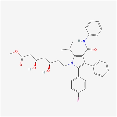 methyl (3R,5R)-7-(2-(4-fluorophenyl)-5-isopropyl-3-phenyl- 4-(phenylcarbamoyl)-1H-pyrrol-1-yl)-3,5-dihydroxyheptanoate(Atorvastatin impurity)