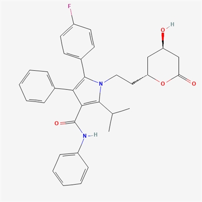 5-(4-fluorophenyl)-1-(2-((2R,4R)-4-hydroxy-6-oxotetrahydro-2H-pyran-2-yl)ethyl)-2-isopropyl-N,4-diphenyl-1H-pyrrole-3-carboxamide(Atorvastatin impurity)