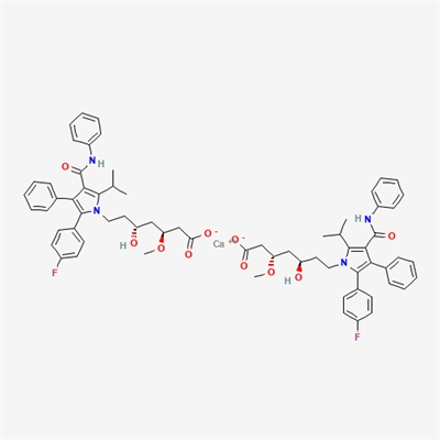 (5R)-7-(2-(4-fluorophenyl)-5-isopropyl-3-phenyl-4-(phenylcarbamoyl)-1H-pyrrol-1-yl)-5-hydroxy-3-methoxyheptanoic acid calcium(II)(Atorvastatin impurity)