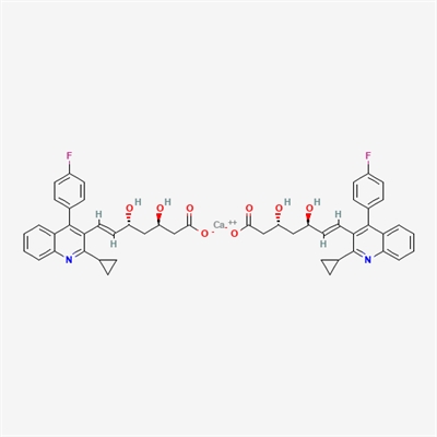Monocalciumbis[(3R,5R,E)-7-(2-cyclopropyl-4-(4-fluorophenyl)quinolin-3-yl)-3,5-dihydroxyhept-6-enoate](Pitavastatin Impurity)
